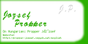 jozsef propper business card